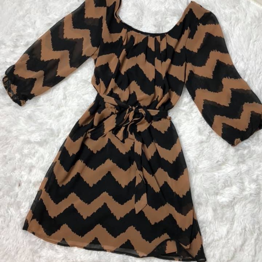 Chevron striped dress